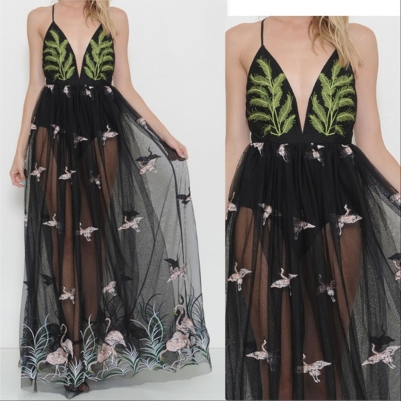 MODA ME COUTURE Dresses & Skirts - DRESS MAXI IVY Embroidered Maxi Dress